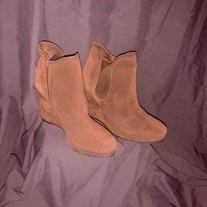 Ladies wedge heel booties